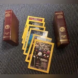 1988 National Geographic Magazines and Slip Cover Cases Slipcase + 1 Map